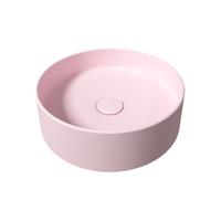 Salenzi Opbouw Wastafel Hide Circle 40x12 cm Mat Roze - thumbnail