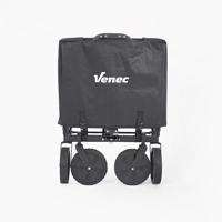 Venec Opvouwbare Bolderkar - Lichtgewicht en Robuust - Max. Draagvermogen 150 kg - Compact Ontwerp 87 x 54 x 76 cm - Verstelbare Stang - Massieve Banden - Inclusief Bidonhouder - Zwart - thumbnail