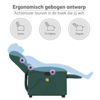 Sta-op-massagestoel verstelbaar fluweel donkergroen - thumbnail