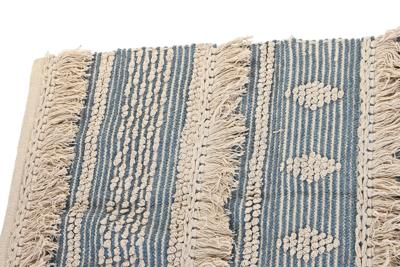 Tapijt DKD Home Decor 230 x 160 x 2 cm Blauw Katoen Wit Boho Tapijt DKD Home Decor 230 x 160 x 2 cm Blauw Katoen Wit Boho