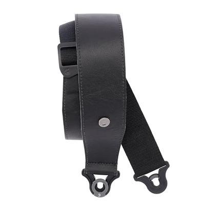 D&apos;Addario 25BAL00 Comfort Leather Auto Lock Guitar Strap Black gitaarband