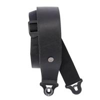 D&apos;Addario 25BAL00 Comfort Leather Auto Lock Guitar Strap Black gitaarband - thumbnail