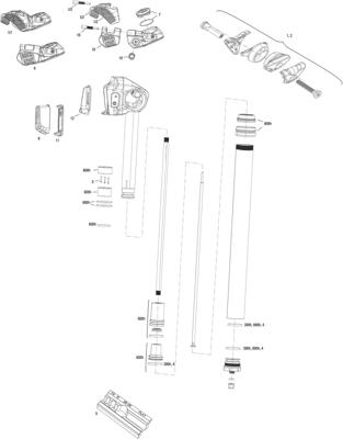 Rockshox Zadelpen reverb xplr axs