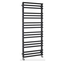 Designradiator Sapho Fantina Recht 50x121,5 cm 495W Mat Zwart Sapho - thumbnail