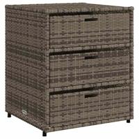 Tuinkast 55x59x69 cm poly rattan grijs - thumbnail