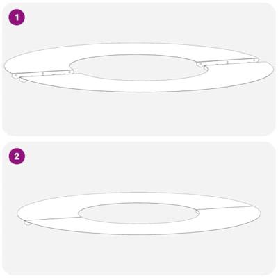 VidaXL Geschikt voor platte boomring zilver ø30 / 60 cm roestvrij staal