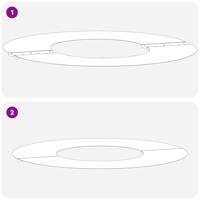 VidaXL Geschikt voor platte boomringen 5 pcs wit ø30 / 60 cm staal - thumbnail