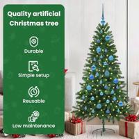 VidaXL Kerstboom met 150 led met standaard groen 150 cm pe - thumbnail