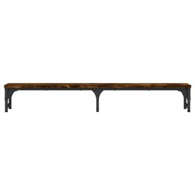 Monitorstandaard 105x23x15,5 cm bewerkt hout gerookt eikenkleur - thumbnail
