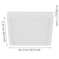 Eglo Witte plafonnière Fueva 5 21 bij 21cm 900591 - thumbnail