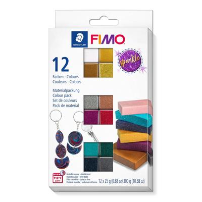 Klei fimo staedtler effect colourpack 12 sparkle