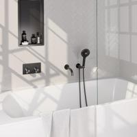 Gunmetal Edition Thermostatische Inbouw Badkraan met Drukknoppen SET 04 - thumbnail