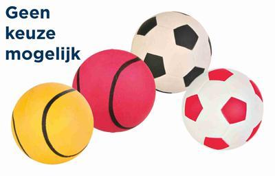 TRIXIE DRIJVENDE SCHUIMRUBBER BAL ASSORTI 5,5X5,5X5,5 CM 4 ST