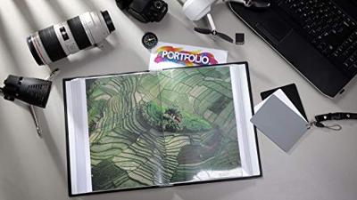 Rillstab showalbum A4 80 tassen, zwart - thumbnail