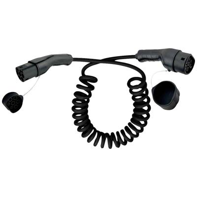 ROLINE Auto oplaadkabel Type2, 3-fase, 480VAC (3P+N+E), 16 A, 11 kW, spiraalkabel (bruikbaar 1,8m)