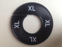 Maatring 9cm zwart/wit XL - thumbnail