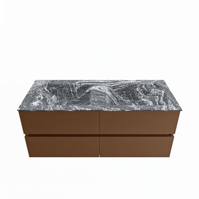 MONDIAZ VICA-DLUX 120cm badmeubel onderkast Rust 4 lades. Inbouw wastafel CLOUD dubbel 2 kraangaten, kleur Lava. MONDIAZ VICA-DLUX 120cm badmeubel onderkast Rust 4 lades. Inbouw wastafel CLOUD dubbel 2 kraangaten, kleur Lava.