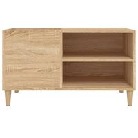 Platenkast 84,5x38x48 cm bewerkt hout sonoma eikenkleurig - thumbnail