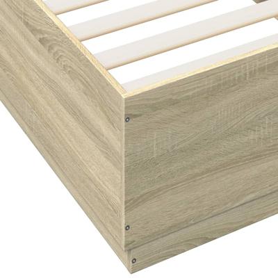 Bedframe met LED-verlichting sonoma eikenkleurig 100x200 cm
