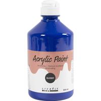 Creativ Company Acrylverf glossy, blauw, 500 ml/ 1 fles - thumbnail
