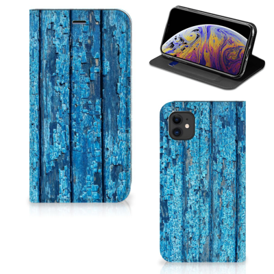 Apple iPhone 11 Book | Wallet Case | Wood Blue