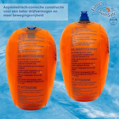 Swimsafe zwemmouwtjes flipper oranje 2 stuks - thumbnail