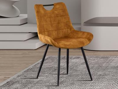 Stoel NINNO fluweel goud Stoel NINNO fluweel goud