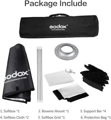 Godox Softbox Bowens Mount + Grid - 60x90cm