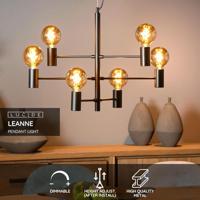 Lucide LEANNE - Hanglamp - 6xE27 - Zwart - thumbnail