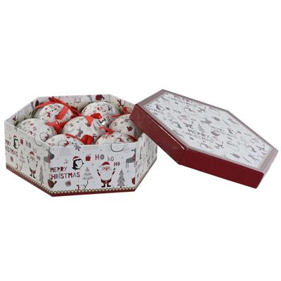 Kerstballen Home ESPRIT Wit Rood PVC (7 Stuks) Kerstballen Home ESPRIT Wit Rood PVC (7 Stuks)