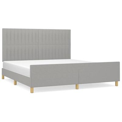 Bedframe zonder matras stof lichtgrijs 180x200 cm