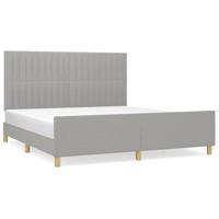 Bedframe zonder matras stof lichtgrijs 180x200 cm - thumbnail