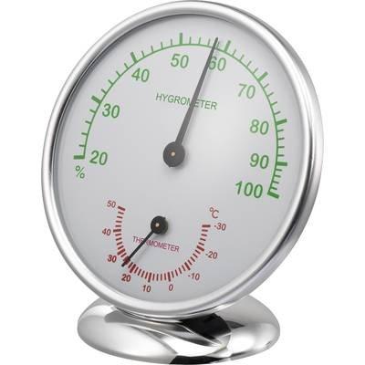 Renkforce 6510 Alu 6510 Alu Thermo- en hygrometer Aluminium
