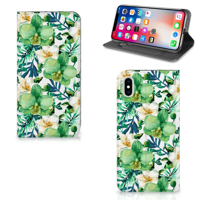 Apple iPhone Xs Max Smart Cover Orchidee Groen - thumbnail