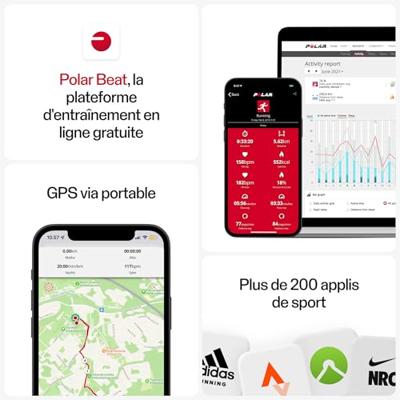 Polar H10 Black XS-S Riem Maat: XS Zwart