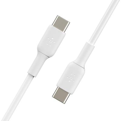 Belkin BoostCharge USB-C/USB-C-kabel, USB-C-snellaadkabel voor iPhone 15, Plus, Pro, Pro Max, Samsung Galaxy S24, Pixel, iPad Pro, Nintendo Switch en meer, USB Type-C-snellaadkabel, 2 m, wit