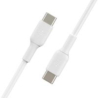 Belkin BoostCharge USB-C/USB-C-kabel, USB-C-snellaadkabel voor iPhone 15, Plus, Pro, Pro Max, Samsung Galaxy S24, Pixel, iPad Pro, Nintendo Switch en meer, USB Type-C-snellaadkabel, 2 m, wit - thumbnail