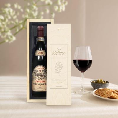 Wijn in gegraveerde kist - Farina Amarone della Valpolicella Wijn in gegraveerde kist - Farina Amarone della Valpolicella