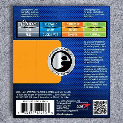 Elixir Strings 12450 snaar voor muziekinstrumenten Electrisch 12 stuk(s) Staal Gitaar Elixir Strings 12450 snaar voor muziekinstrumenten Electrisch 12 stuk(s) Staal Gitaar