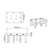 Brilliant Vierkante plafondlampCembalo met led - G93769/20 - thumbnail