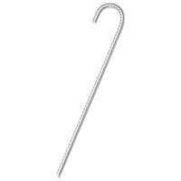 Tentharingen 12 st 10 mm 37 cm gegalvaniseerd staal - thumbnail