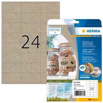 Etiket herma 10753 70x36mm silphie br 480st Etiket herma 10753 70x36mm silphie br 480st