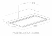 ELICA PRF0142094 - Cloud zeven plafondkap IX / A / 90 - Afzuiging of filter - 760 m³ lucht / u max - 3 snelheden - L 90 cm - Roestvrij staal - thumbnail