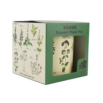 Gift Republic Kruiden - Emaille Bloempot
