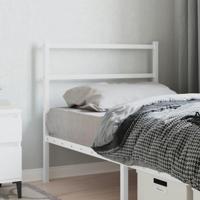 Hoofdbord 90 cm metaal wit - thumbnail