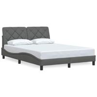 Bedframe zonder matras stof donkergrijs 140x200 cm - thumbnail