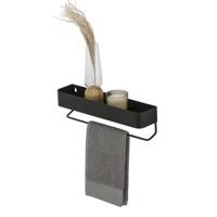 Sealskin Brix Opbergrek Met Handdoekhouder Mat Zwart - thumbnail