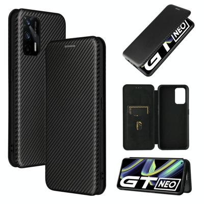 Voor OPPO Realme GT 5G Carbon Fiber Texture Magnetische Horizontale Flip TPU + PC + PU Lederen Case met Kaartsleuf (Zwart) Voor OPPO Realme GT 5G Carbon Fiber Texture Magnetische Horizontale Flip TPU + PC + PU Lederen Case met Kaartsleuf (Zwart)