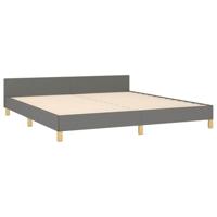 Bedframe zonder matras stof donkergrijs 160x200 cm - thumbnail