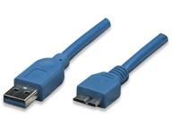 TECHly USB-kabel USB 3.2 Gen1 (USB 3.0 / USB 3.1 Gen1) USB-A stekker, USB Micro-B 3.0 stekker 1,00 m - thumbnail